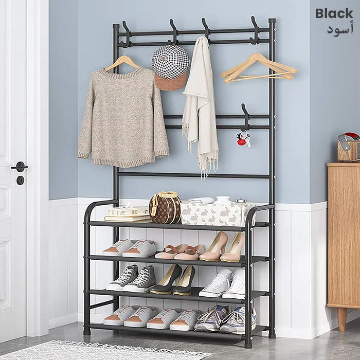 3 in 1 Multifunctional Hall Tree Shoe Organizer Rack