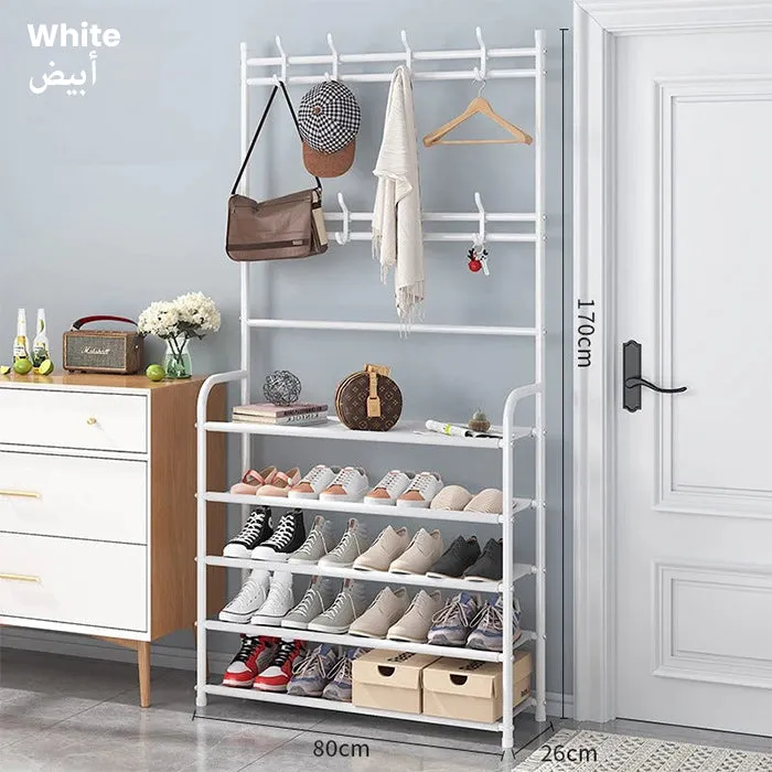 3 in 1 Multifunctional Hall Tree Shoe Organizer Rack