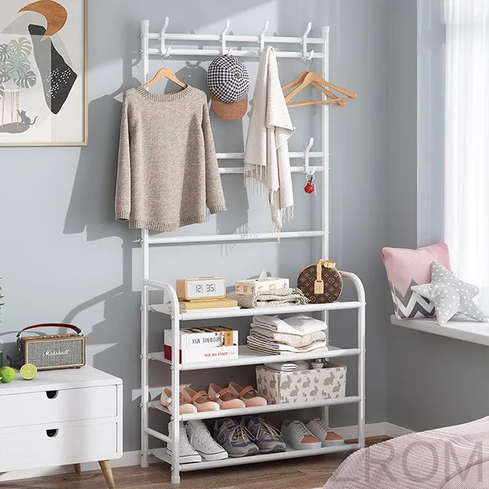 3 in 1 Multifunctional Hall Tree Shoe Organizer Rack