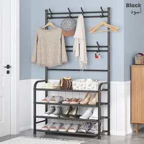 3 in 1 Multifunctional Hall Tree Shoe Organizer Rack