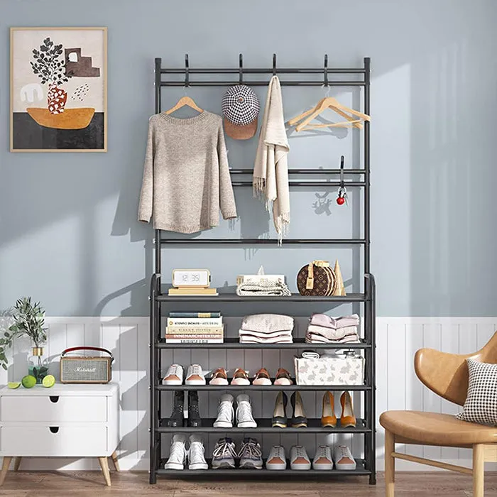 3 in 1 Multifunctional Hall Tree Shoe Organizer Rack