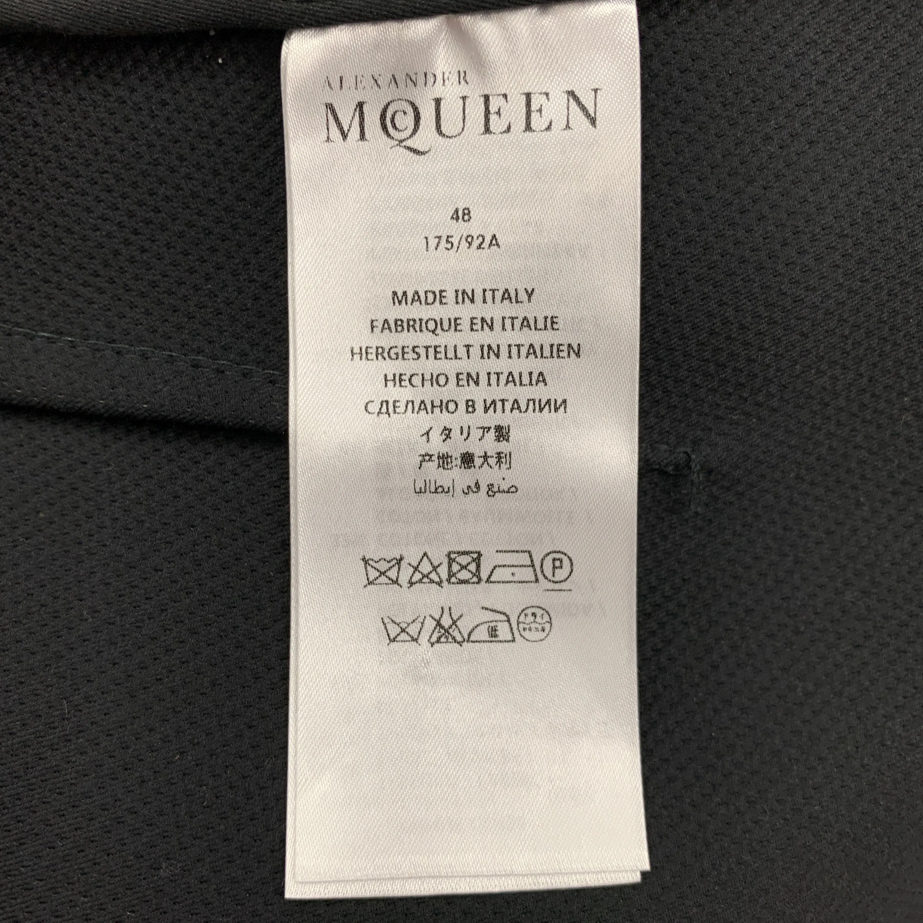 ALEXANDER MCQUEEN SS 17 Size 38 Black Silver Floral Military Regalia Coat
