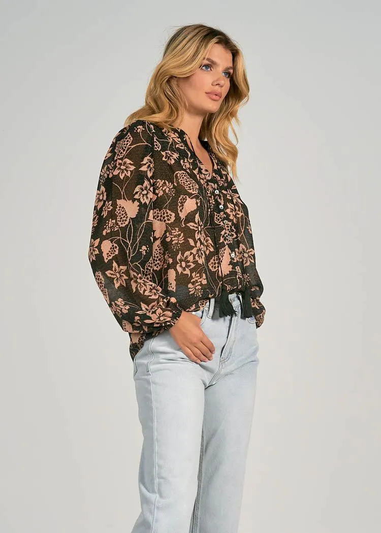Allira V Neck Blouse-***FINAL SALE***