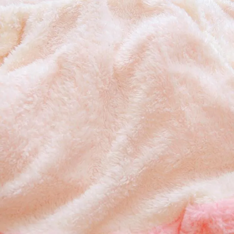 Baby Girl's Cute Hooded Rabbit Ears Fur Shawl Coat for Winter