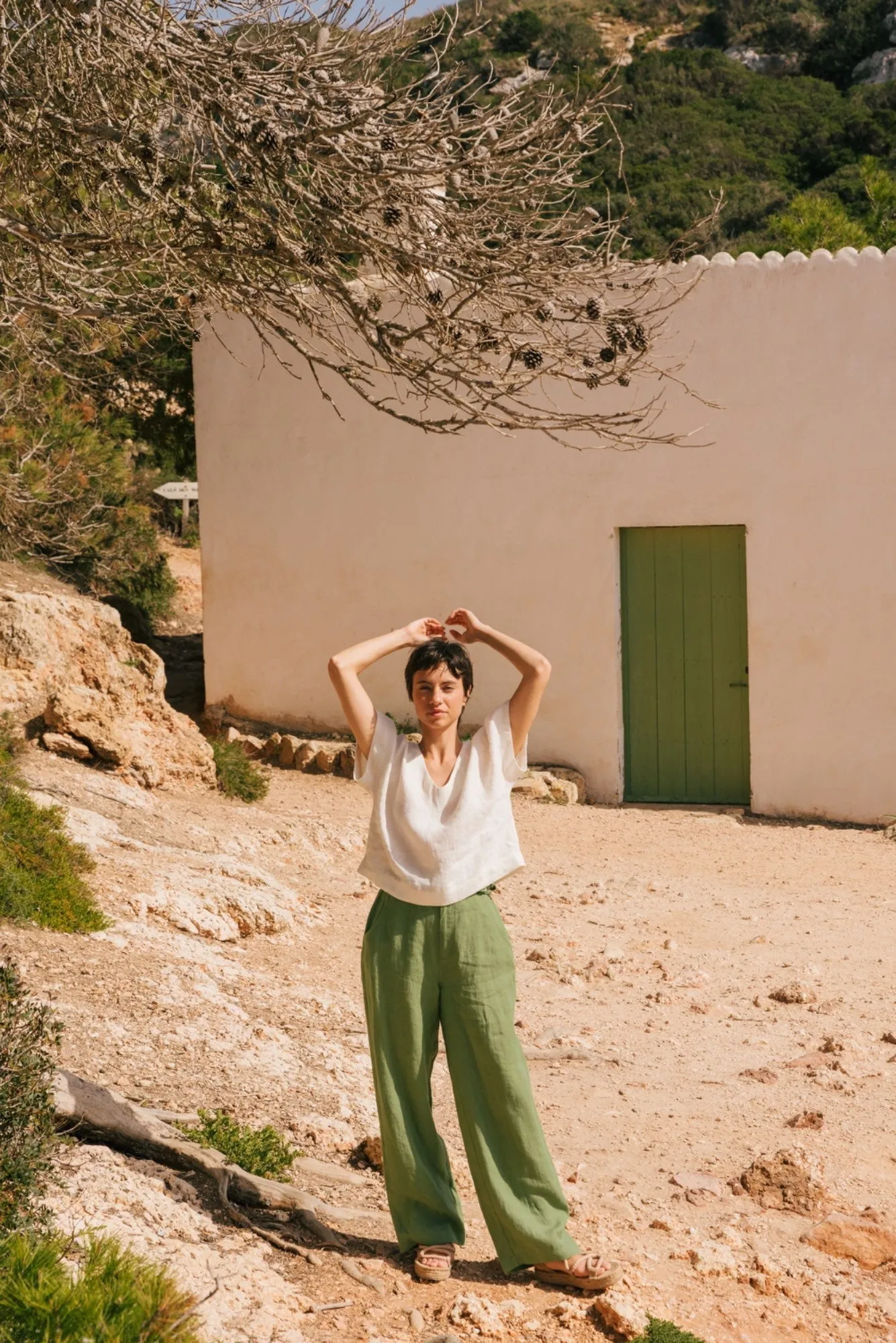 Barbora Straight Linen Pants