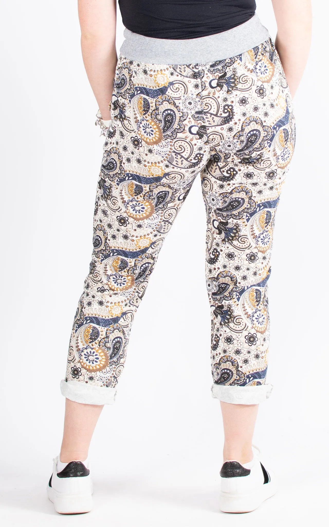Basic Jogger | Paisley | Brown & Navy