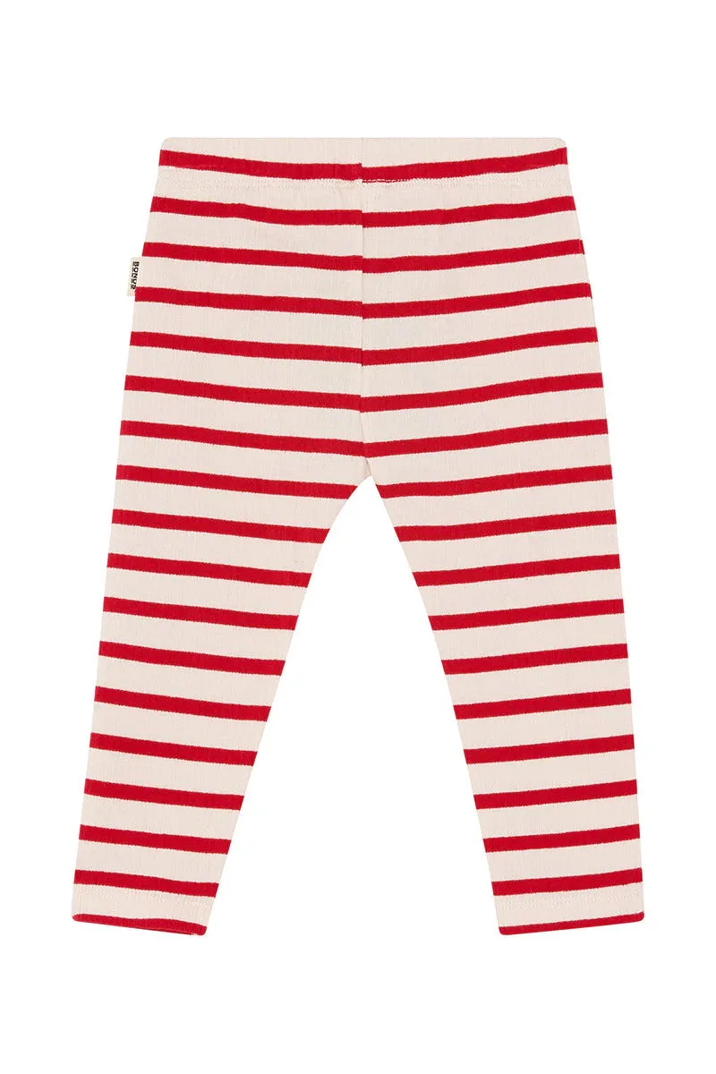 Bonds Wide Needle Rib Legging - Parisian Red/Macadamia