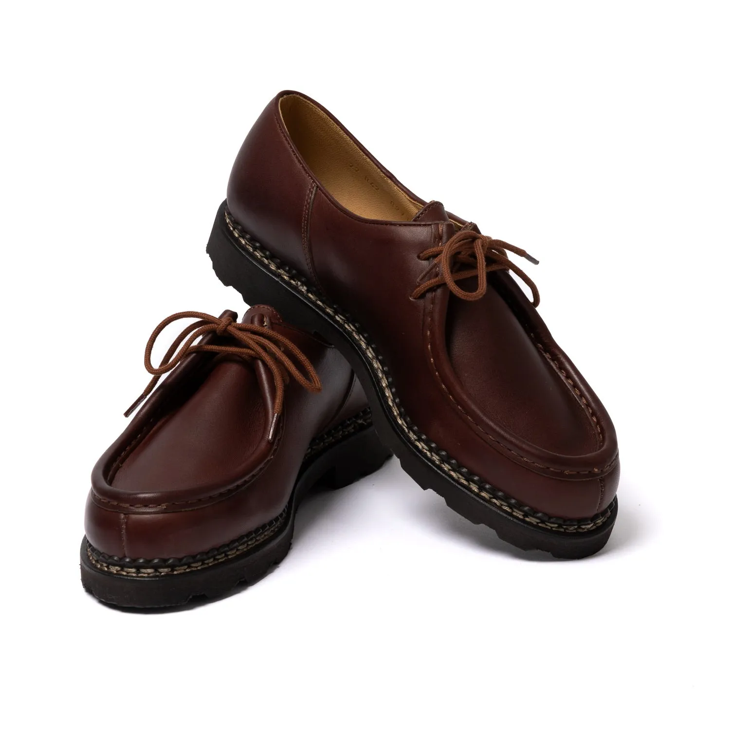 Brown Derby "Michael" made of Waxed Calfskin