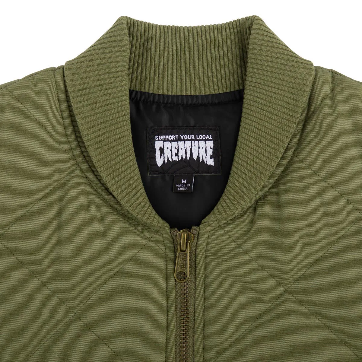 Creature Support Quilt Work Vest Jacket - Stone Green