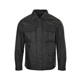 Double pocket light cotton jacket with dark pattern