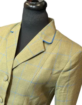 English Show Coat Celery Green Plaid with Blue Windowpane “ONE ONLY”