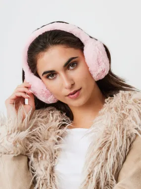 Fluffy Faux-Fur Earmuffs in Pink
