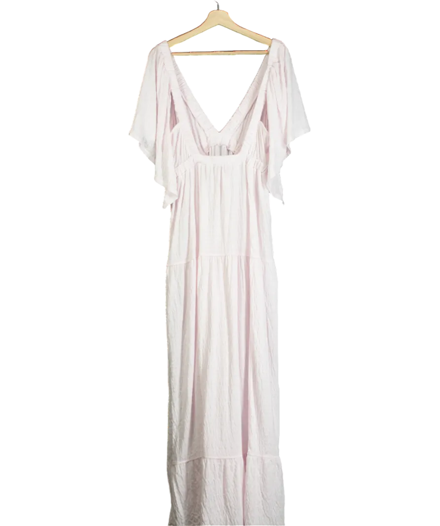 Free People Pink Beach La La Maxi Dress UK L