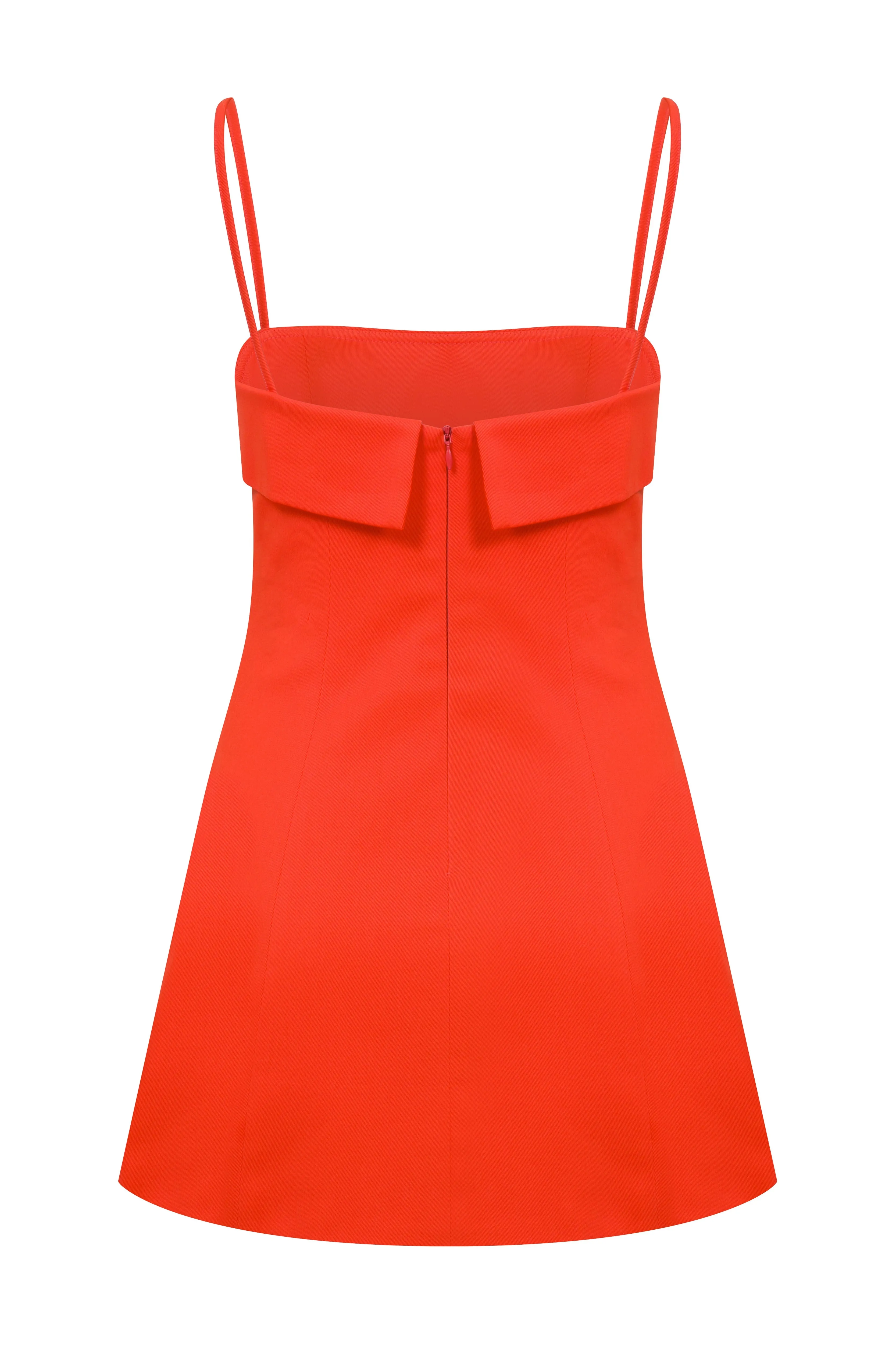 Gaia Cotton Mini Dress in Tangerine