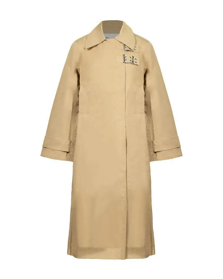 Ganni Twill Buckle Coat