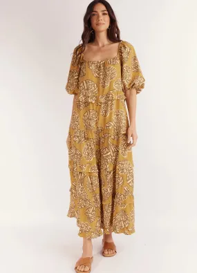 Girl and the Sun - Short Sleeve Joelle Maxi Dress - Seachange Print