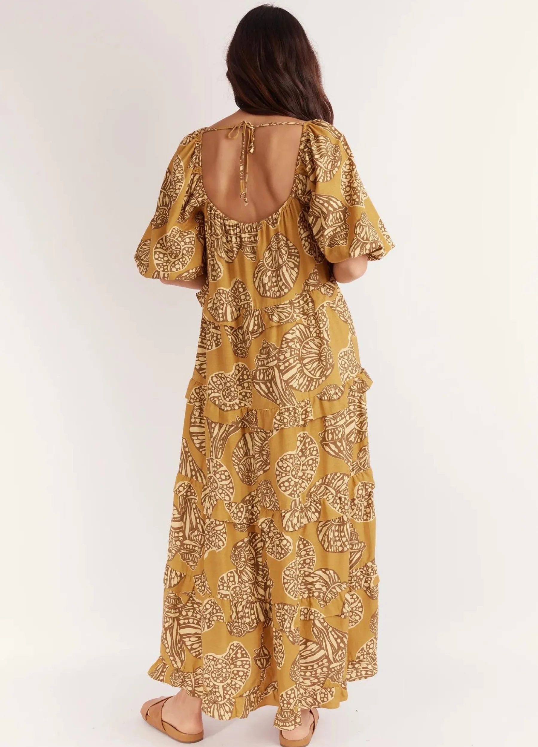 Girl and the Sun - Short Sleeve Joelle Maxi Dress - Seachange Print