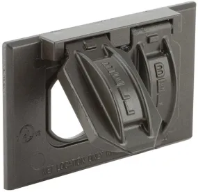 Hubbell 5180-7 Cover, 2-13/16 in L, 4-9/16 in W, Metal, Bronze, Powder-Coated :CD: QUANTITY: 1