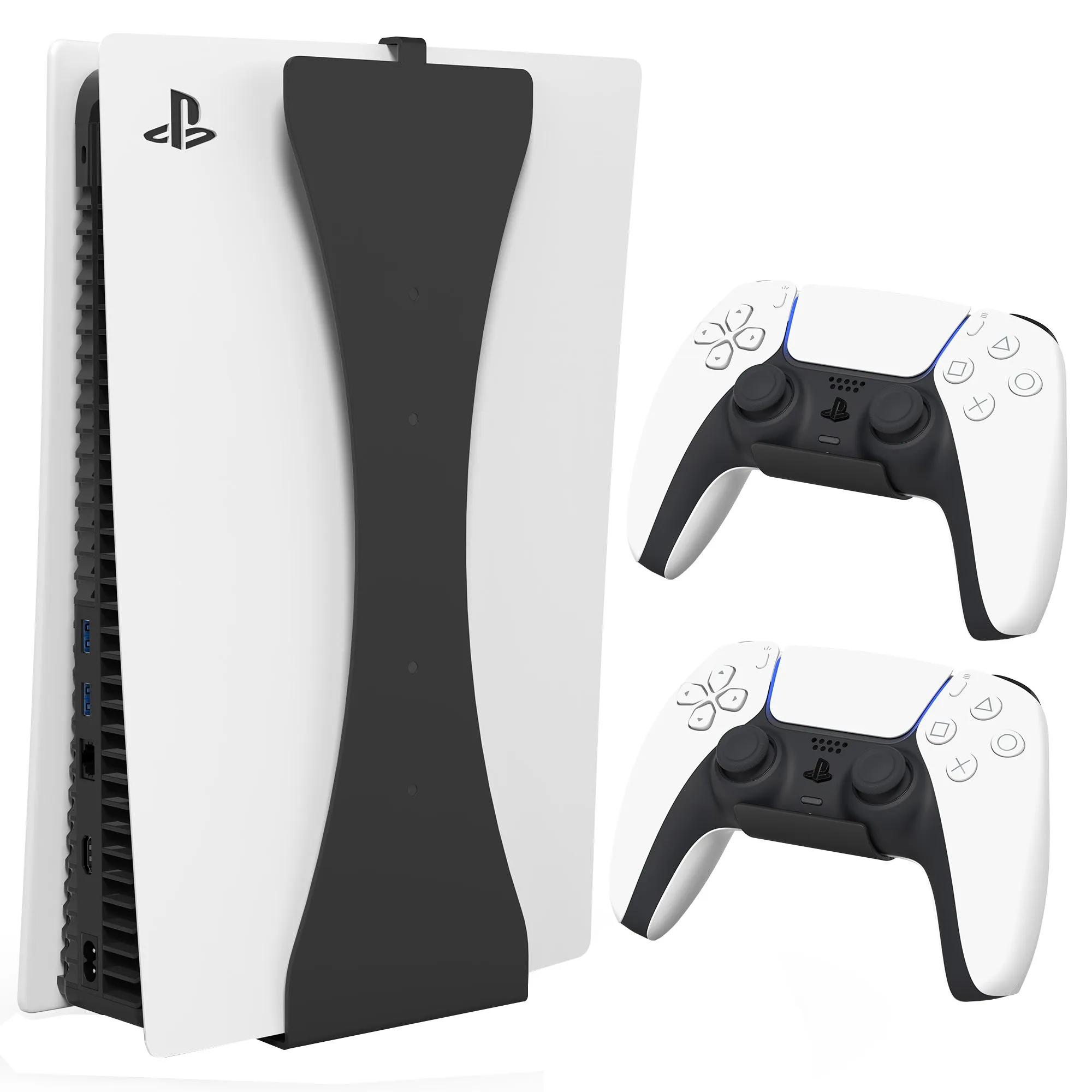 HumanCentric Console and Controller Wall Mount for PS5 | Includes Two Controller Mounts and Metal Brackets for PS5