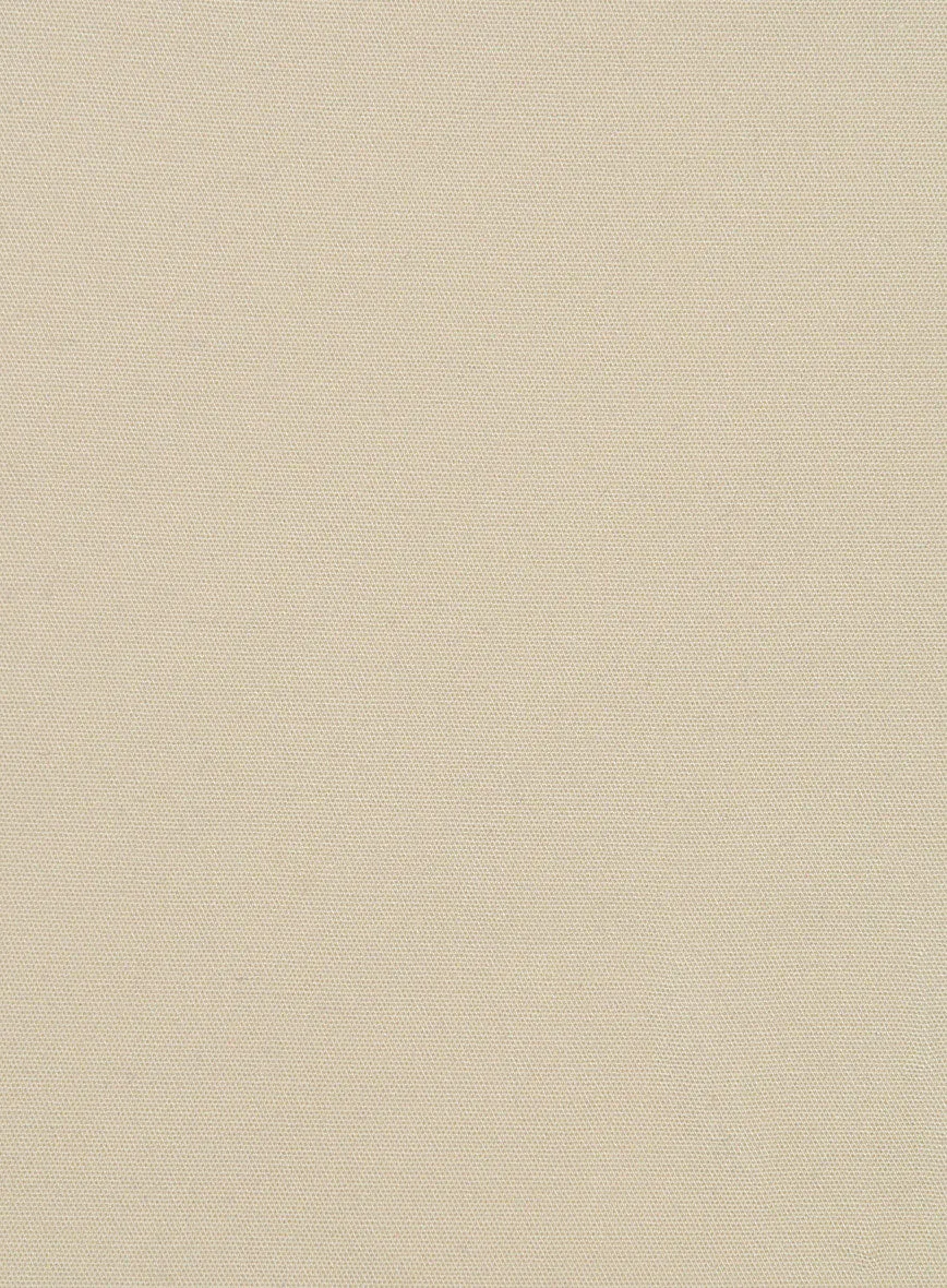 Italian Sand Beige Cotton Stretch Pants