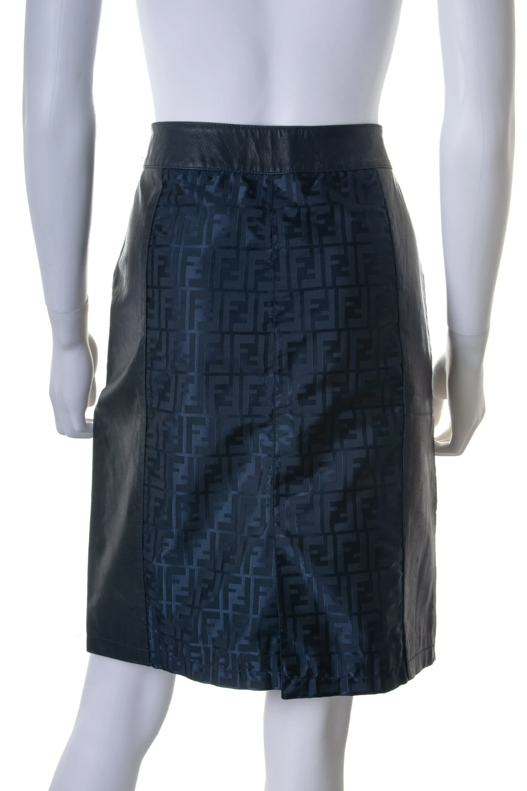 Leather Monogram Skirt