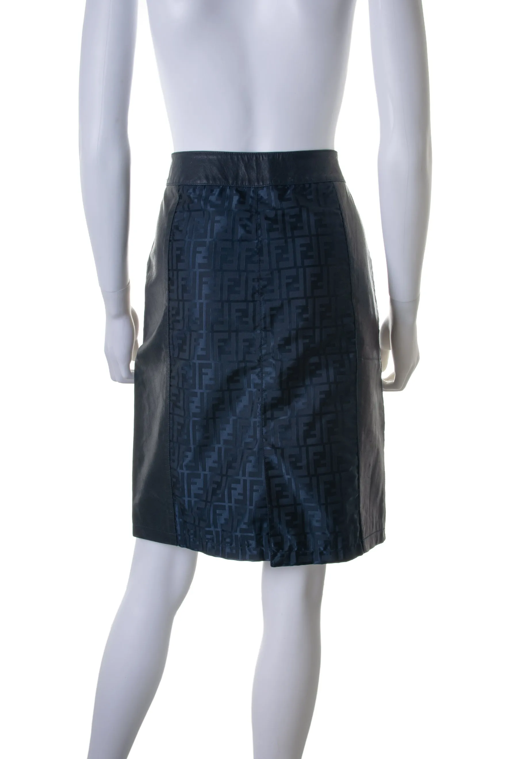 Leather Monogram Skirt