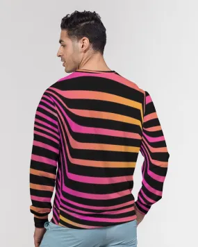 Neon Sunrise Classic French Terry Crewneck Pullover Sweatshirt