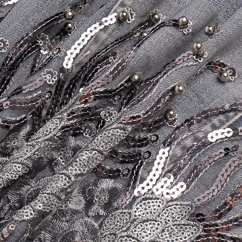 New High Quality Denim Jacket Women Sequins