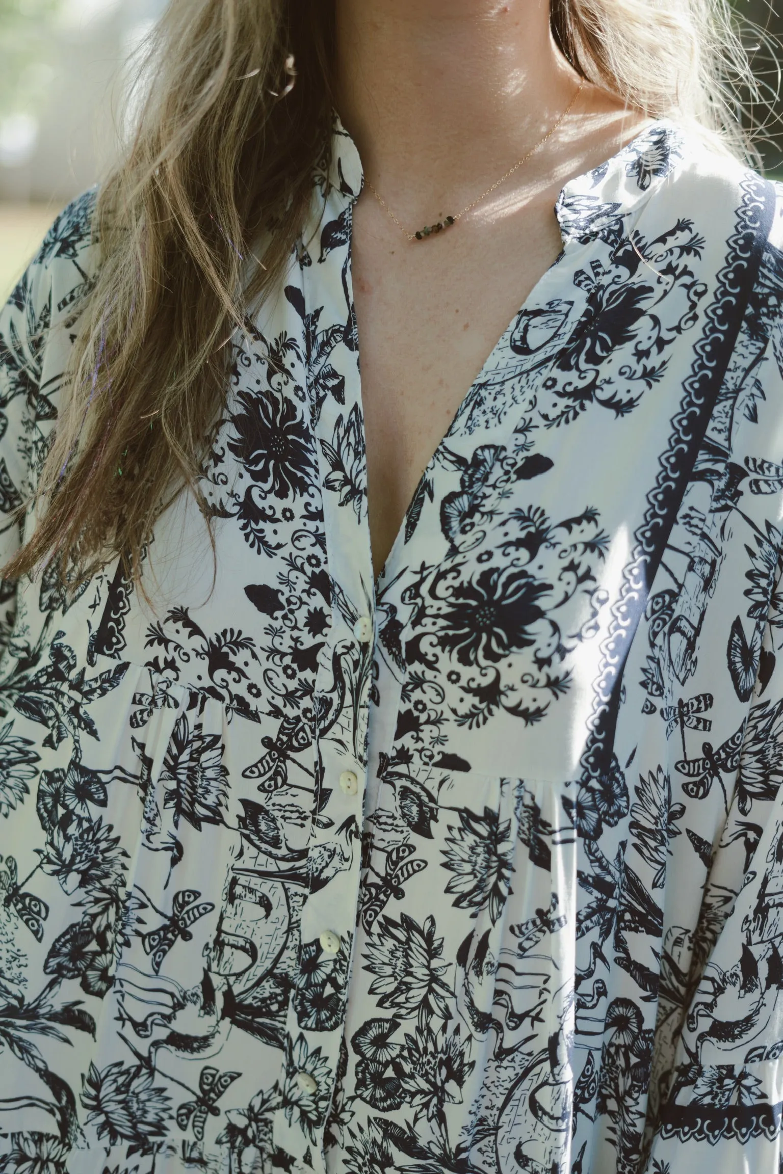 Ruth Navy Print Dress