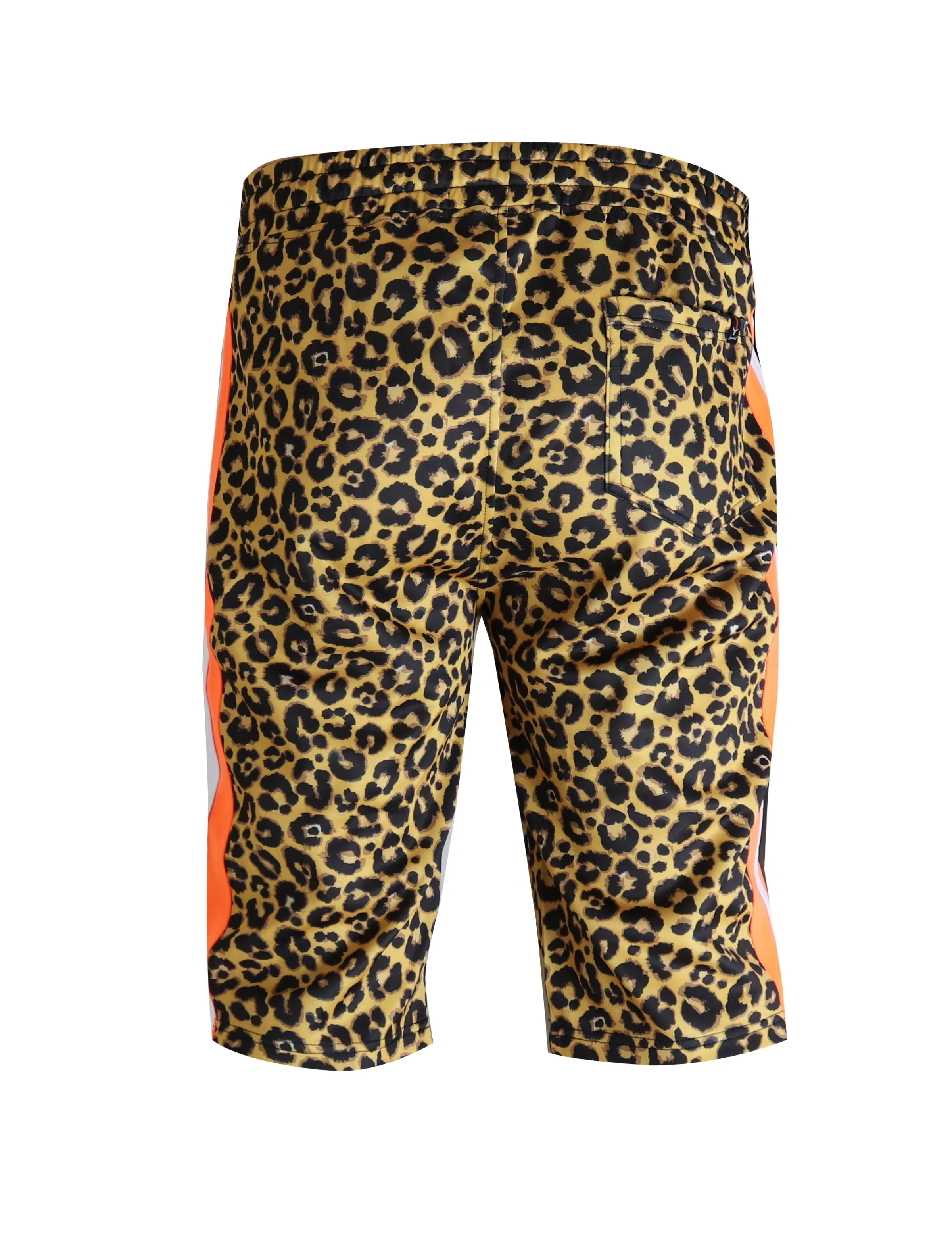 S91701-FASHION TRACK SHORTS (BROWN)