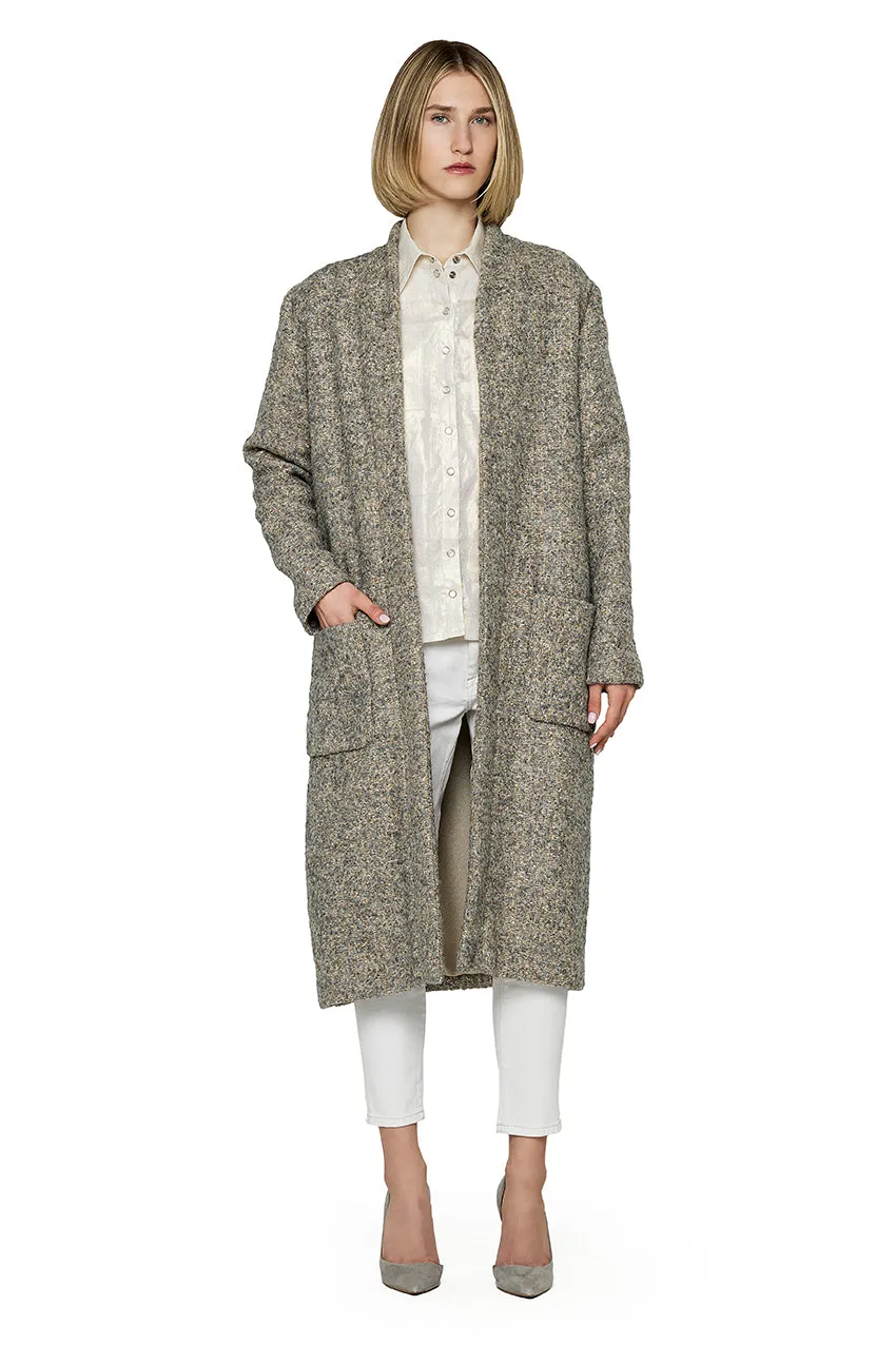 Shawl-Collar Wool Coat