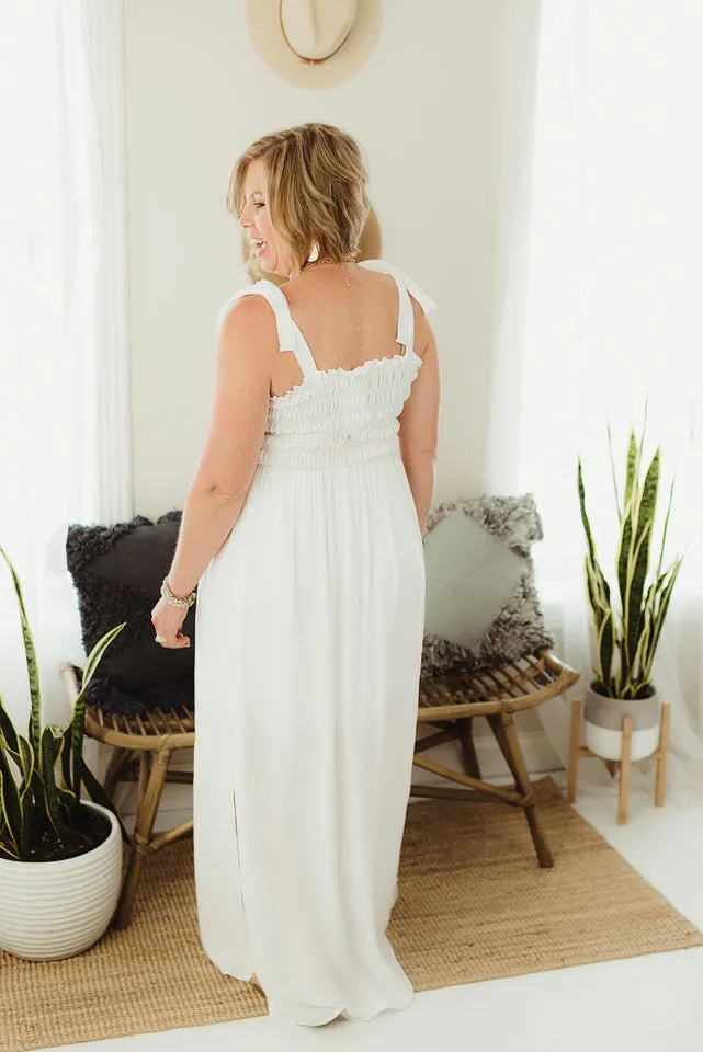 Solid Tie Strap Dress