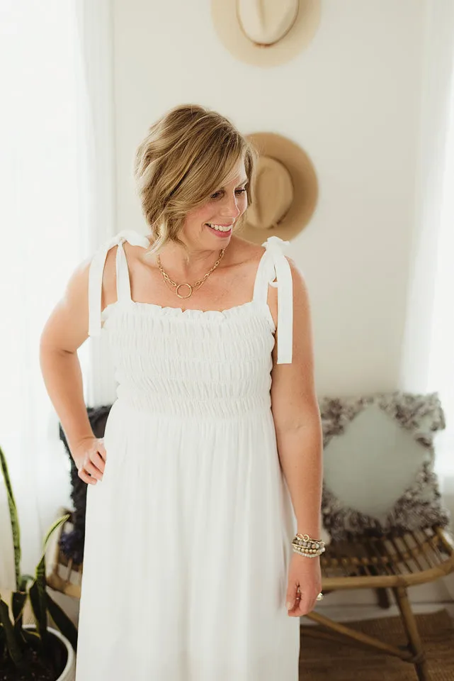 Solid Tie Strap Dress