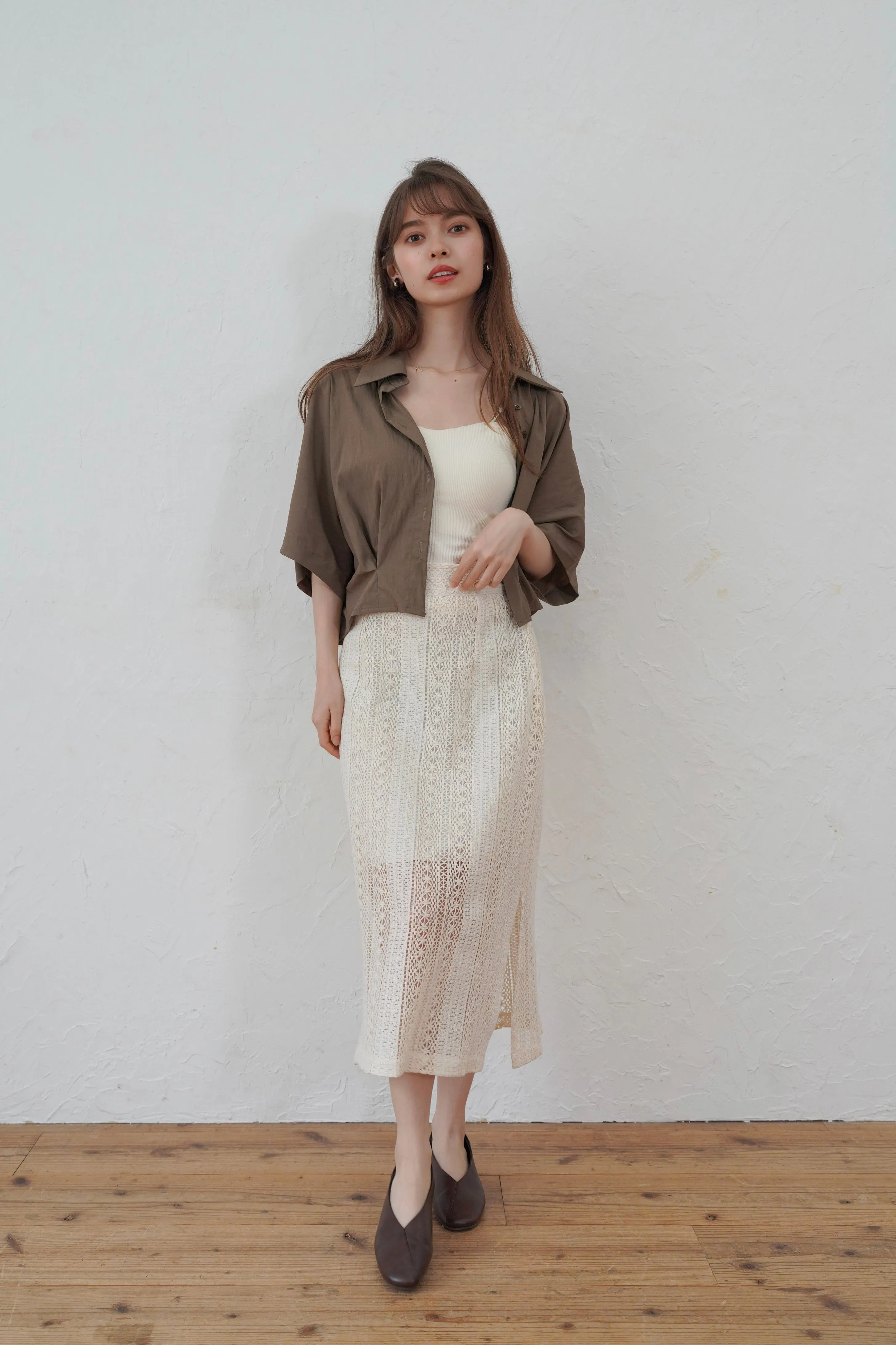 Square lace Pencil Skirt