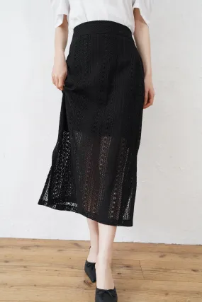 Square lace Pencil Skirt