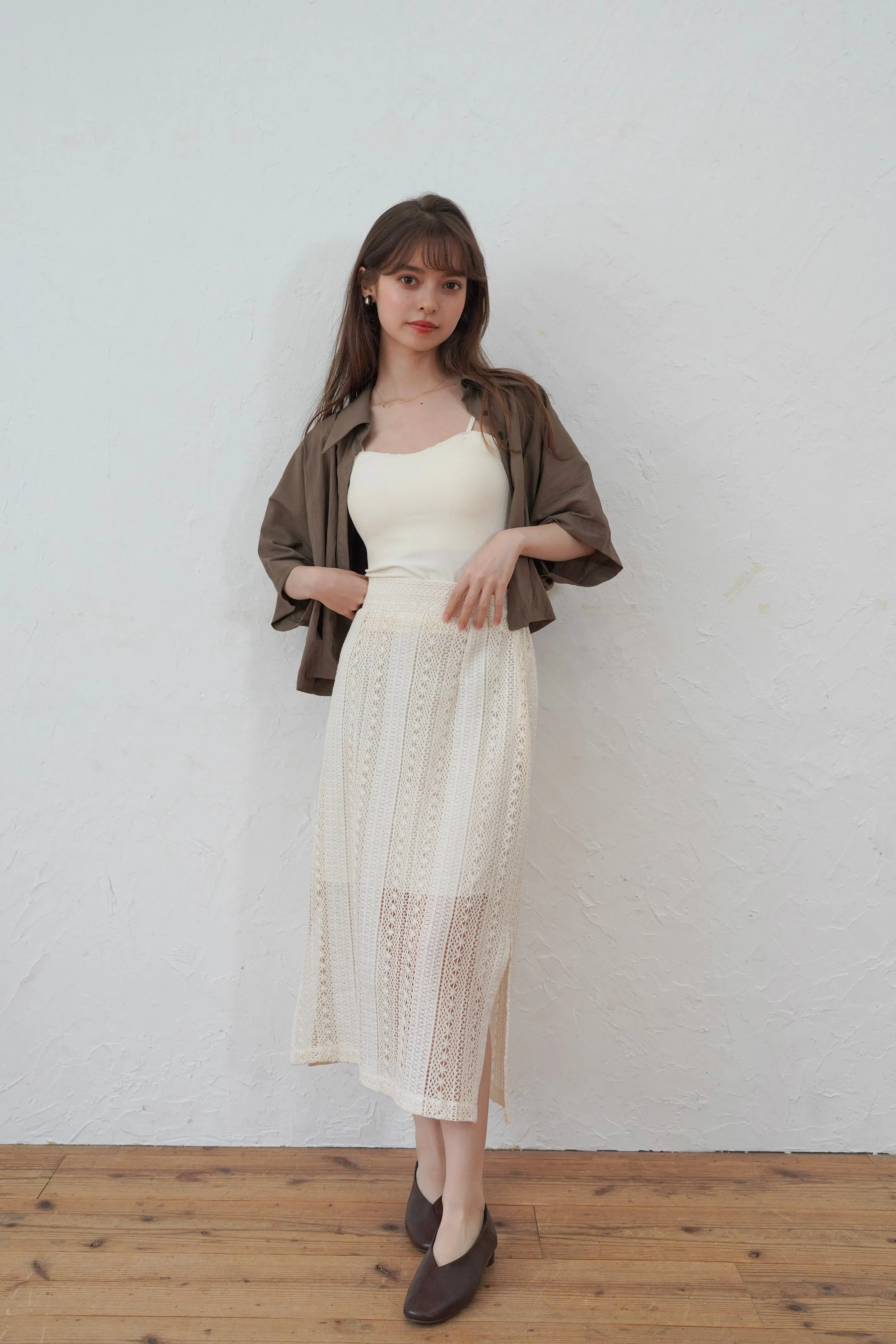 Square lace Pencil Skirt