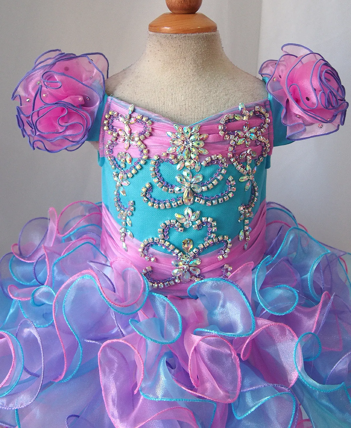 Stunning Infant/toddler/baby/children/kids Girl's Glitz Pageant Dress