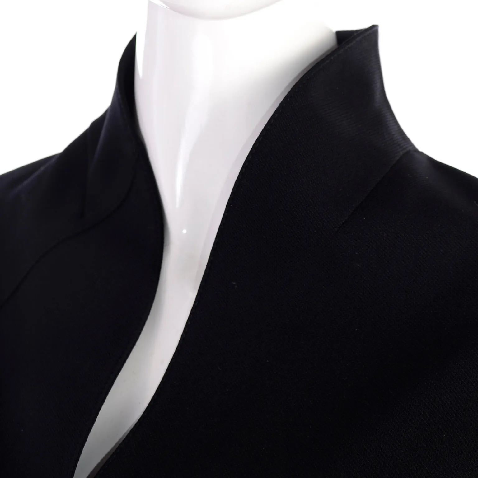 Valentino Black Crepe Trouser Pantsuit w/ Belted Jacket Size 8