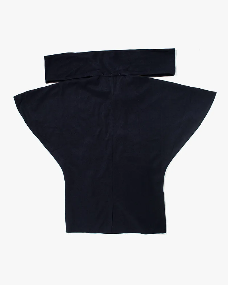 Wa-Modern, Coat with Scarf, Navy