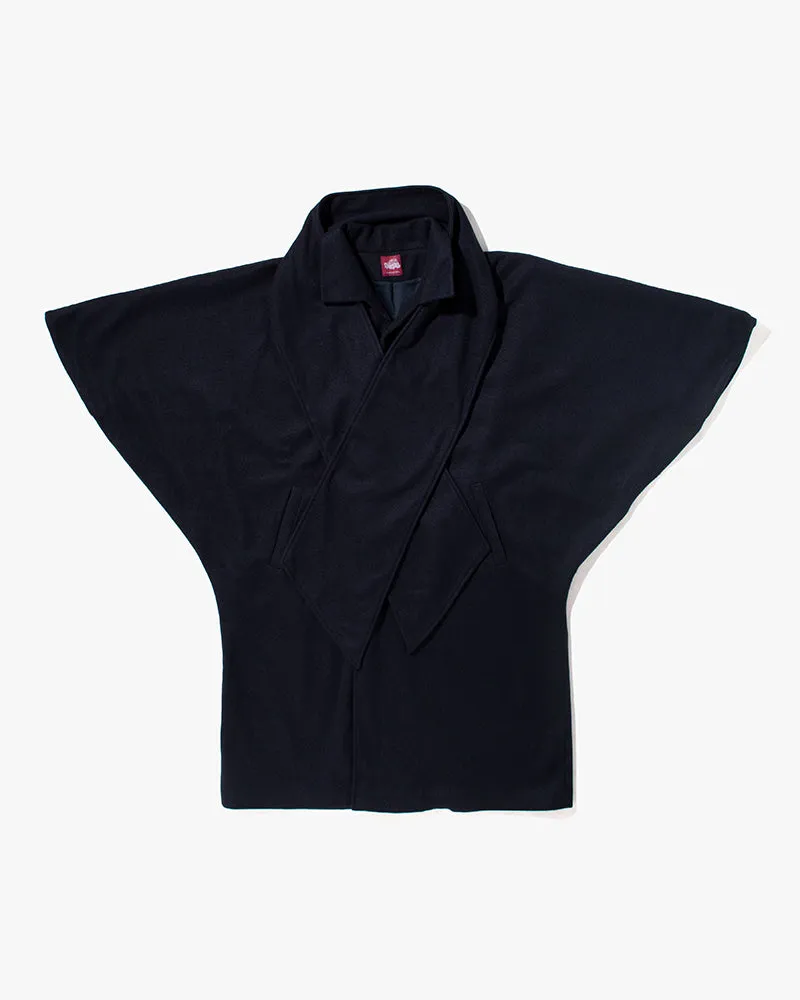 Wa-Modern, Coat with Scarf, Navy